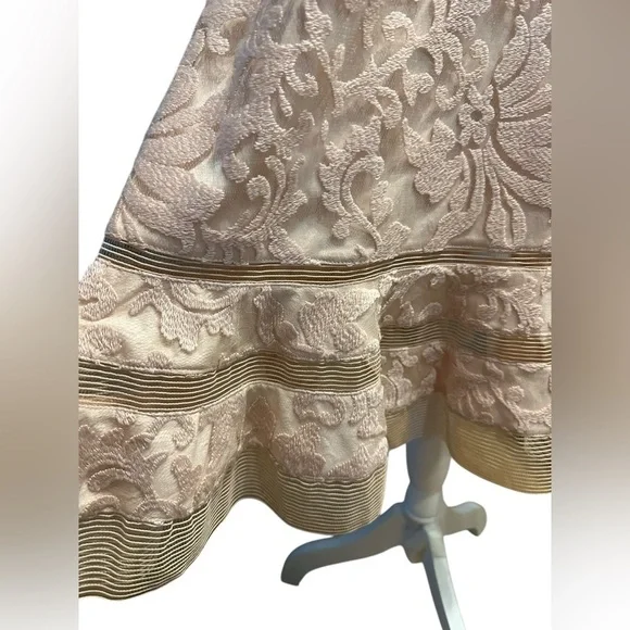 Tadashi Shoji Elegant Lace Dress in Cream petite size 12 - Picture 9 of 12